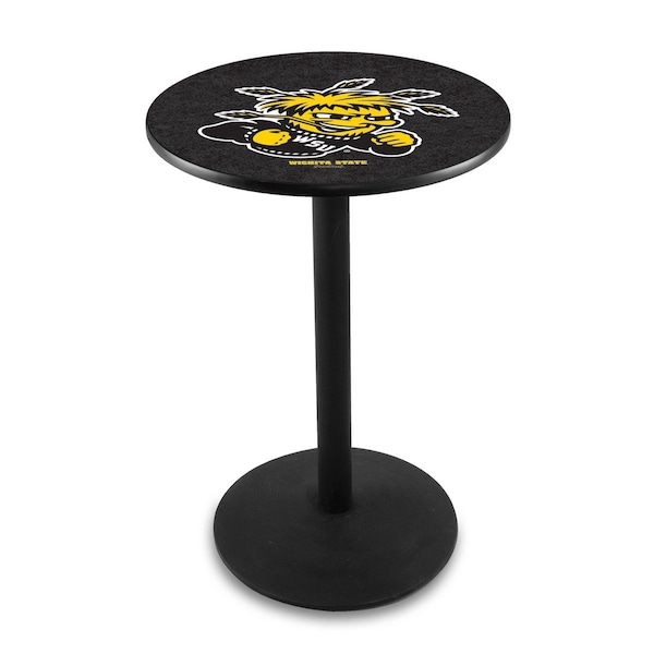 36" Blk Wrinkle Wichita State Pub Table